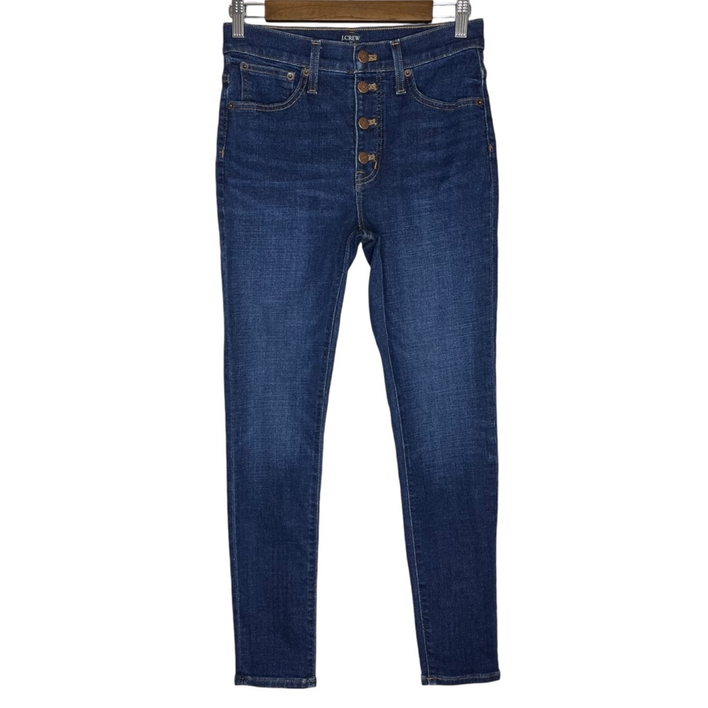 J.Crew Factory Women's 10" High Rise Skinny Exposed Button Fly Jeans Size 27